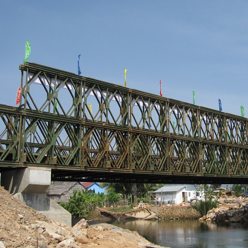 Low Cost Temporary Customized Steel Structure Bailey Construction Bridge Components