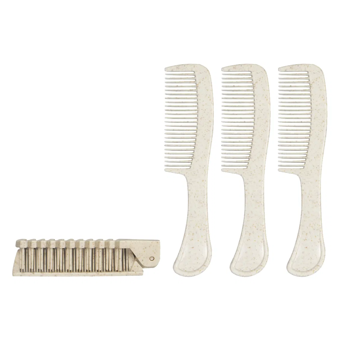 Wholesale Eco Friendly Hotel Foldable Short Wheat Straw Hair Comb