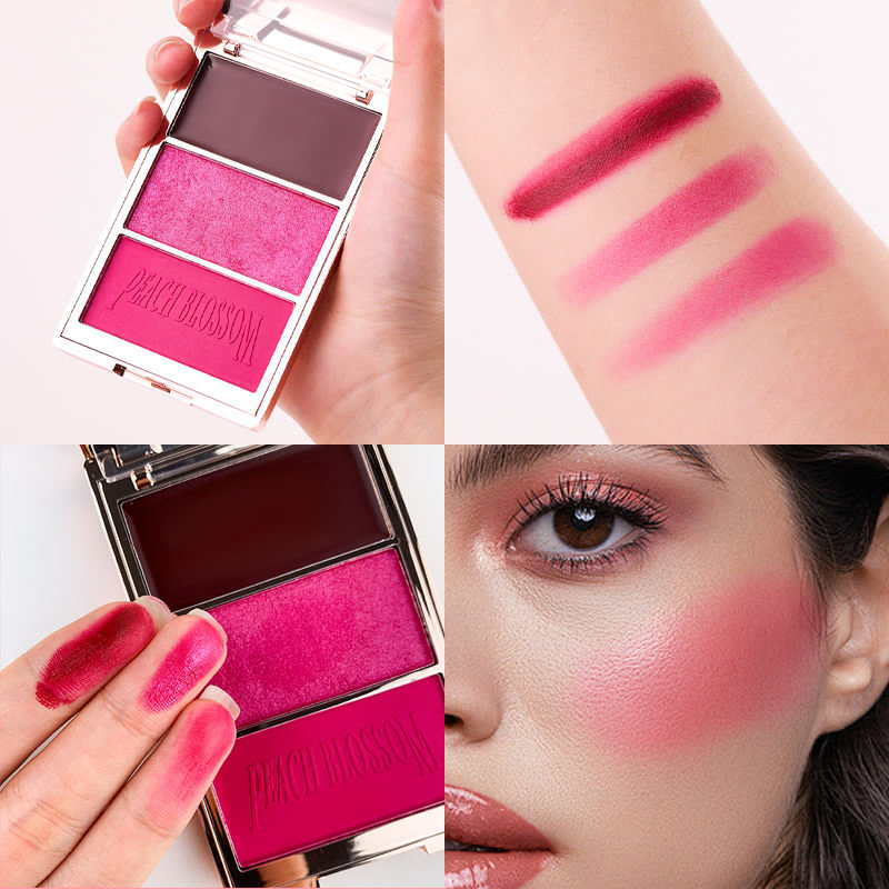 Ty Makeup Blushes Multi-Function Pigmented Blush Highlighter Contour Makeup Palette Private Label Vegan Blush Palette