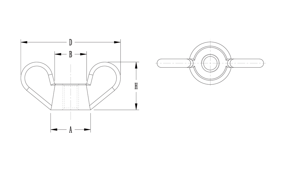 Пластиковая гайка-бабочка для болтов и винтов