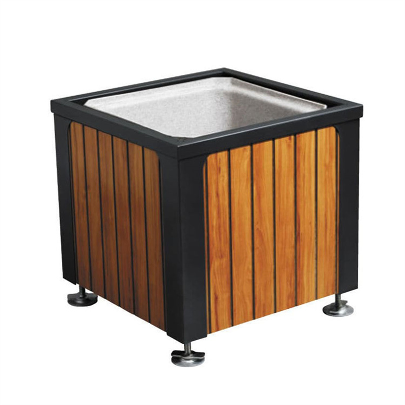 Garden Wood Planter Box Large Flower Pots Outside Street Organic Plant Pots