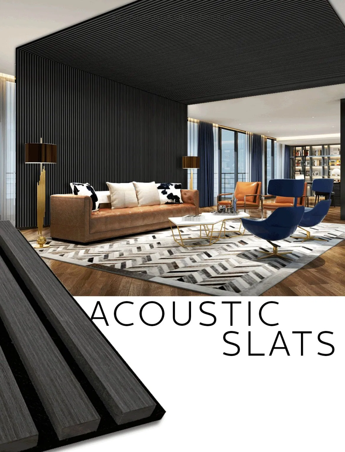 AG. Acoustic Sound Absorption Materials Wholesale Felt Board Slat Wall Panel