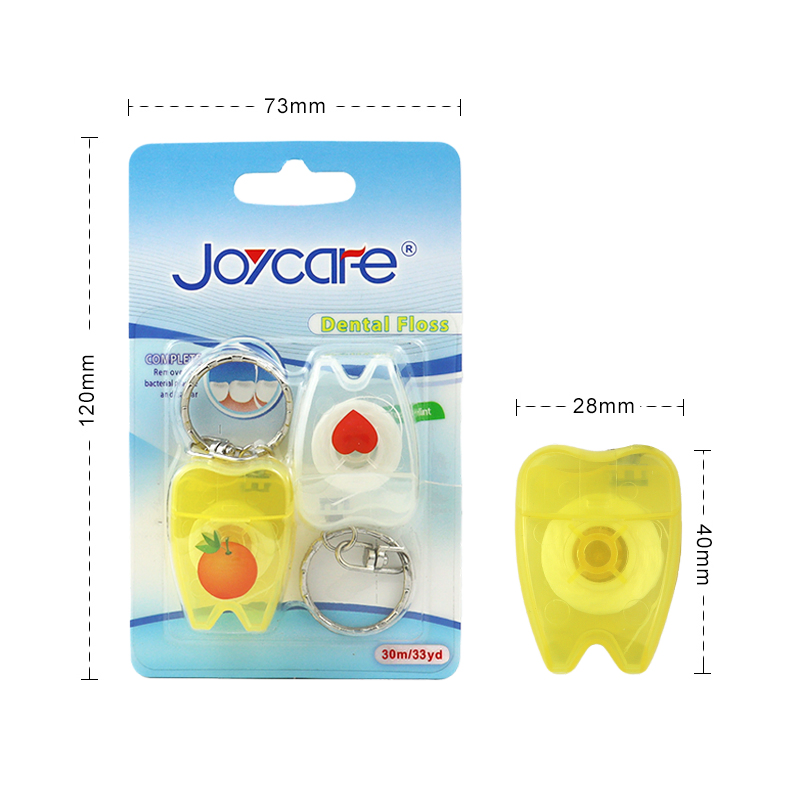 Portable Keychain Box 10m/15m Dental Floss Waxy Mint Oral Care