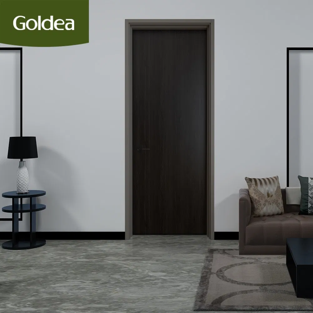 Left/Right New China Classic Customized Walnut Color Timber Door with Low Price