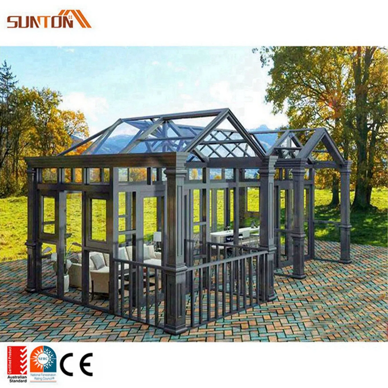 Modern Winter Garden Construction Solarium Sunroom Four Seasons Aluminium Glass Houses