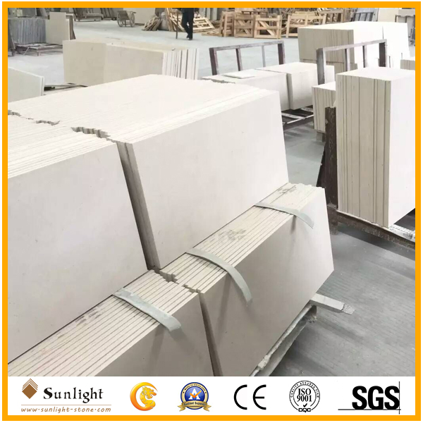Natural Chiselled Surface White, Beige Limestone for Wall Tiles Decoration