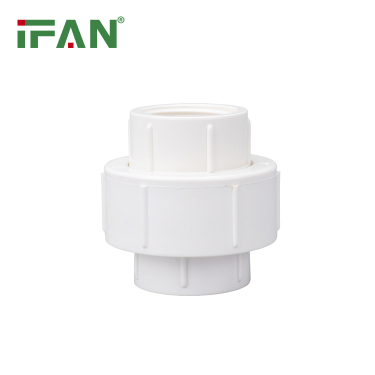 Ifan Good Quality UPVC Fitting BS 4346 1/2"-2" All Plastic Union White UPVC Pipe Fitting