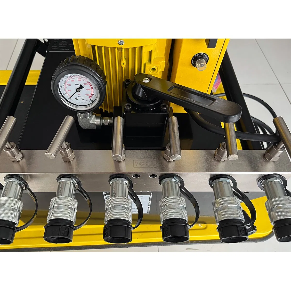 Khe-4sm 700 Bar Distribution Valve Single Acting Electric Hydraulic Pump Power Pack for 6 Jacks Work Together