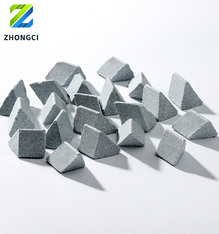 Zhongci Abrasive Deburring Grinding Angle Cut Triangle Ceramic Media Chips