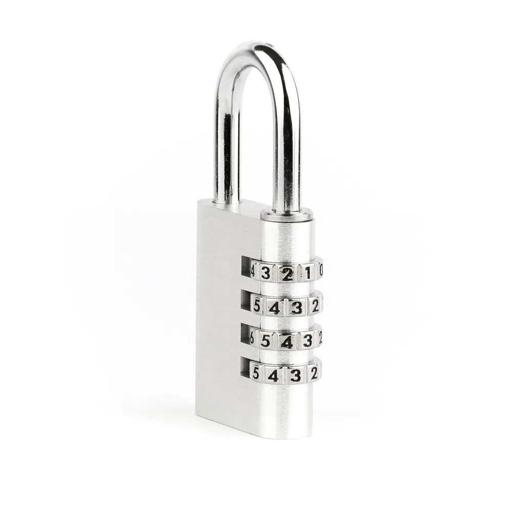 28mm 4-Digit Security Aluminum Code Combination Padlock for Gym Locker