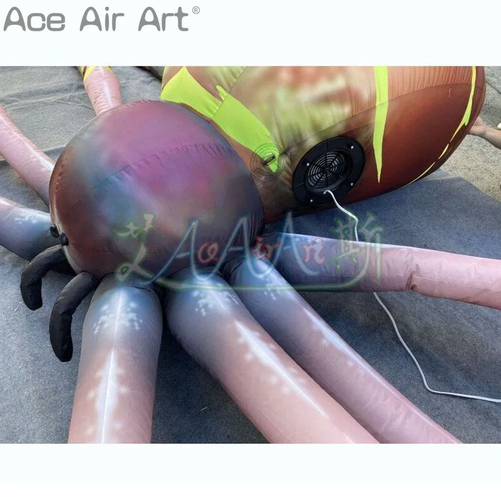 7MW Inflatable Spider Horrorible Air Animals Balloon Party Inflatable Spiders for Halloween Event or Building Decor