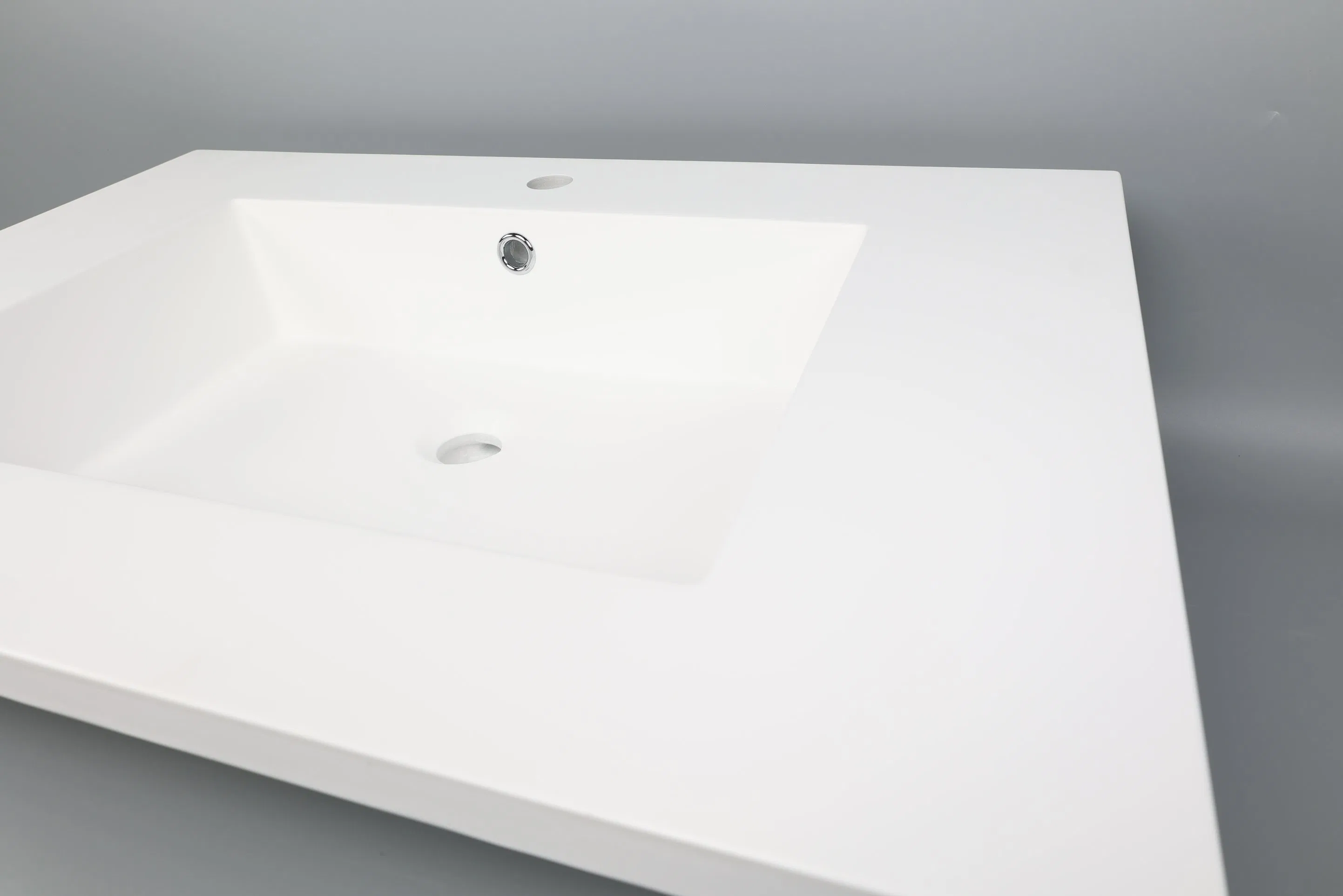 Repairable Molded Solid Surface Acrylic Integrated Sink for Bathroom Basin