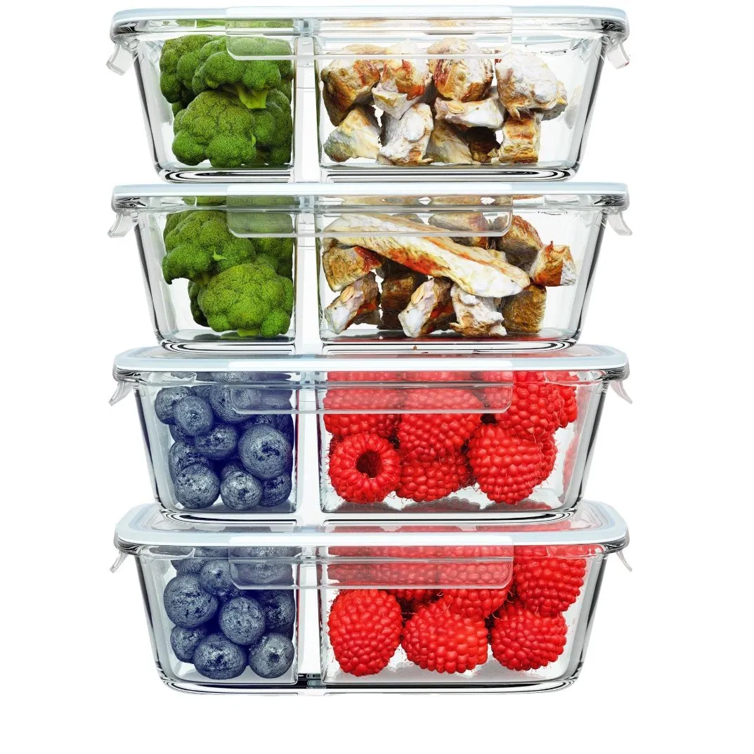 New Rectangular Clear Food Storage Container Airtight Food Container Microwave Bowl Food Storage Container