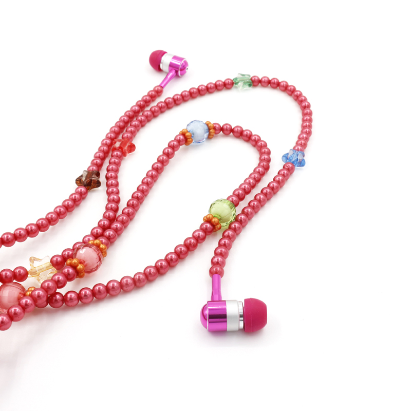 New Arrival 3.5mm Fashion Pearl Wired Mobile Phone Earphone for Cell Phone / MP3