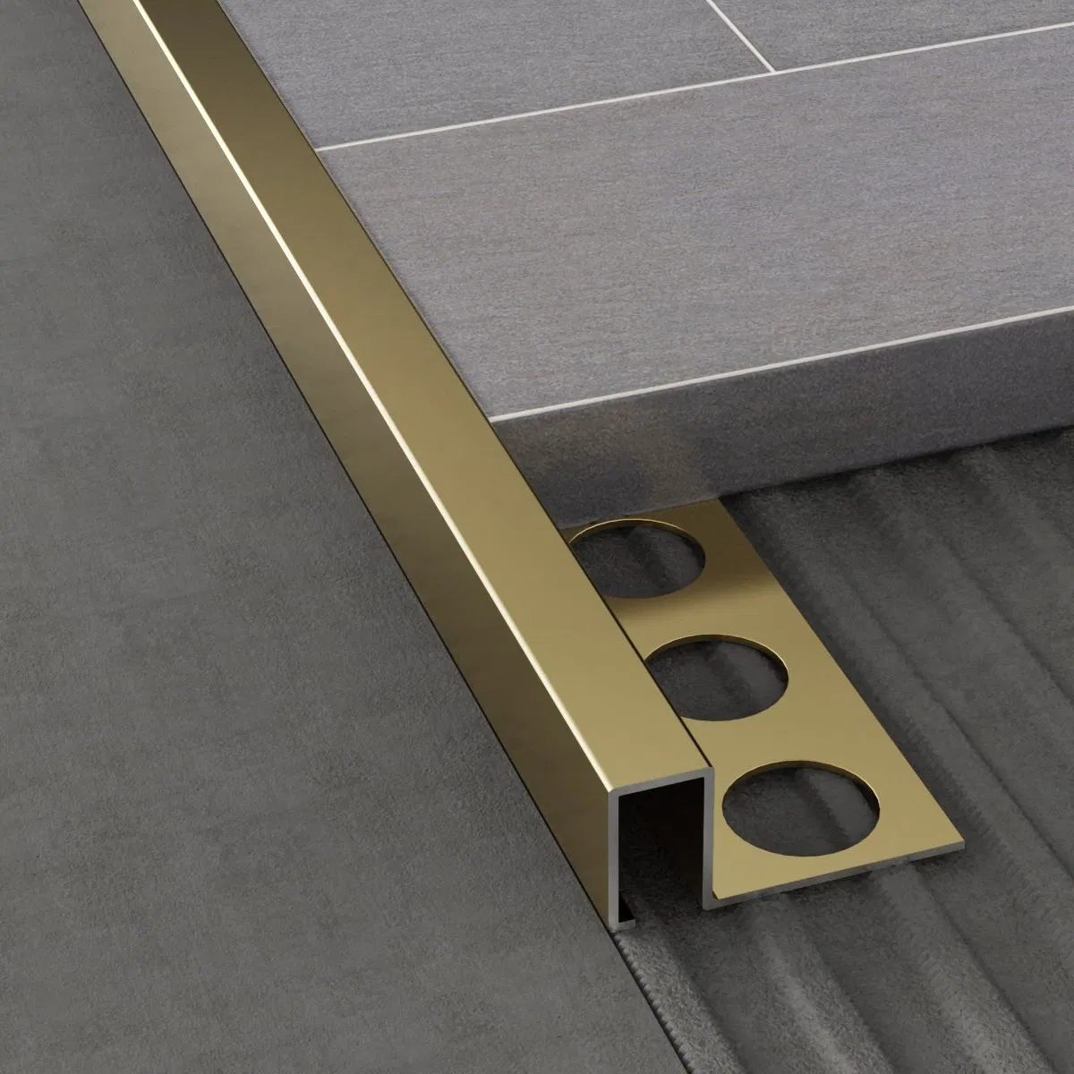 Aluminum Curved Tile-Fitting Decorative Strip