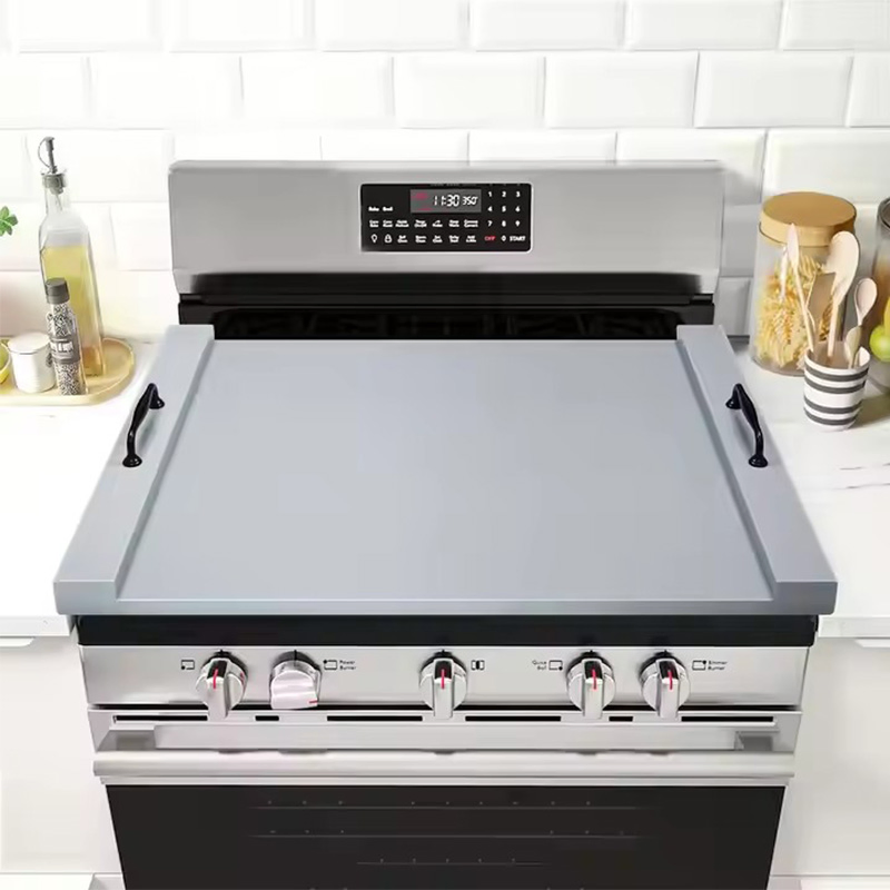 Bamboo Wood Noodle Board Stove Cover with Handles for Electric, Gas Stove Top