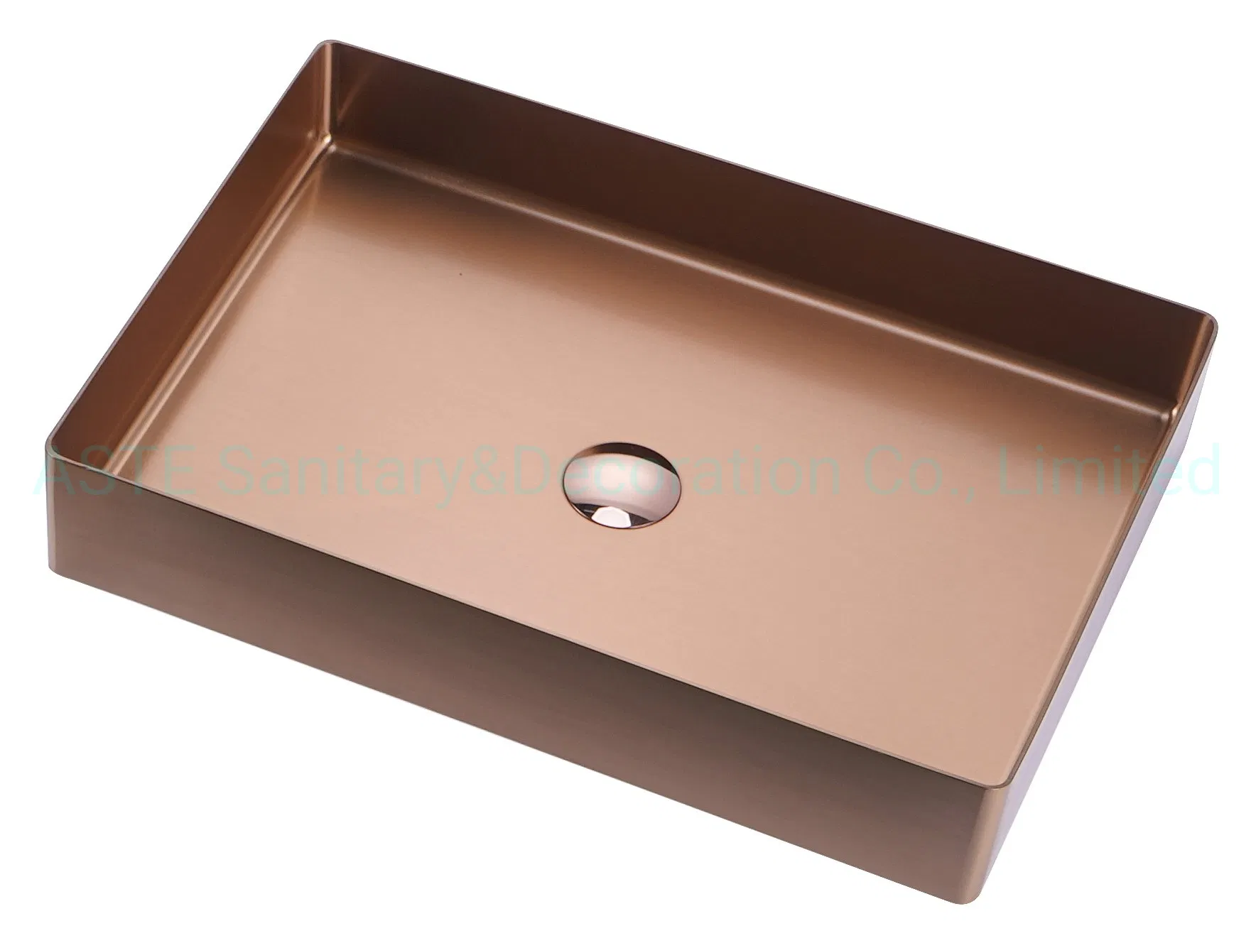 55× 38cm Handcrafted Handmade Top Mount Bathroom Rest Room Stainless Steel PVD Finish Wash Basin Hbm5538