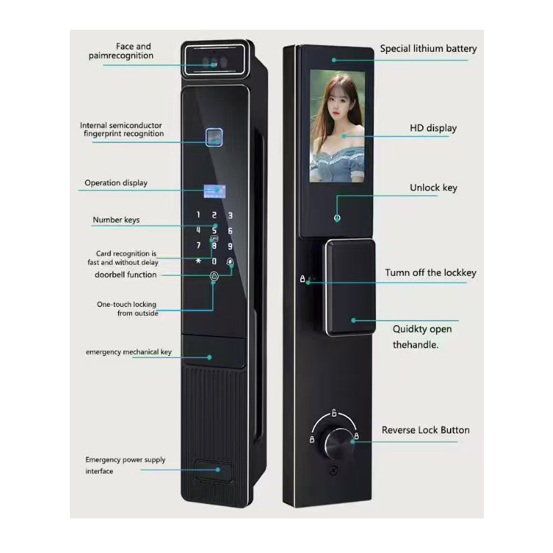 Palm Vein Unlock Mobile Video Intercom CNC Fine Carving Smart Lock