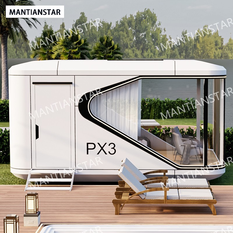 2025 Luxury Vessel Double-Decker Space Capsule House Mobile Capsule Hotel with Px3