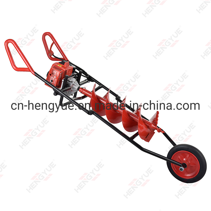 68cc Hand Push Earth Auger with Wheels