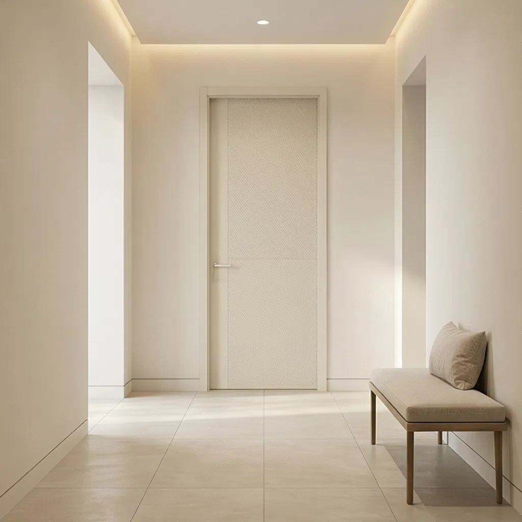 Factory Wholesale Other Wooden Indoor Modern Interior PVC Hollow Simple Solid Wood Door for Bathroom Hotel for Bedroom