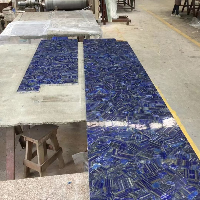 Semi Precious Stone Blue Marble Lapis Lazuli Interior Wall Tiles/Countetop Price