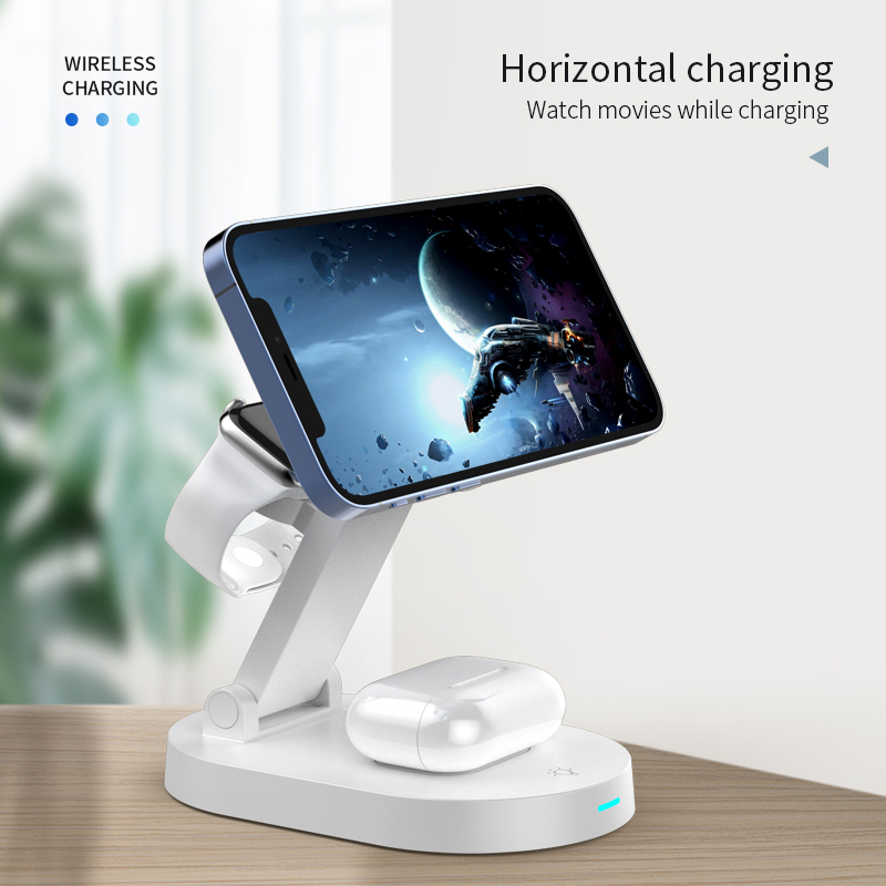 for Apple Samsung Phone Charging Station Wireless Charger Stand for iPhone