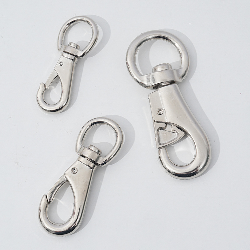 SS304 Universal Hook Rotating Ring Chain Spring Buckle/Dog Chain Accessory Joint Hook