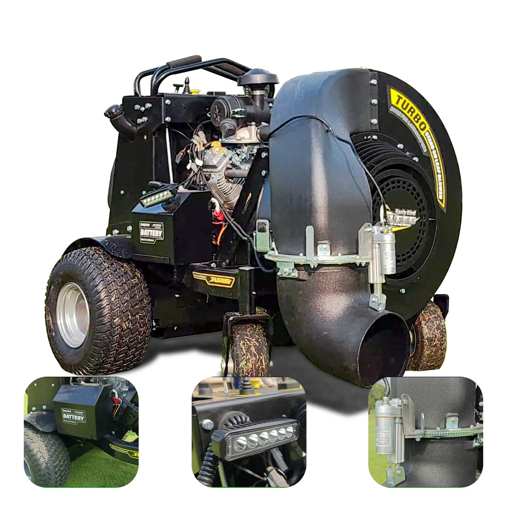 Stand-on Gasoline Leaf Blower - Pavement Cleaning Machine