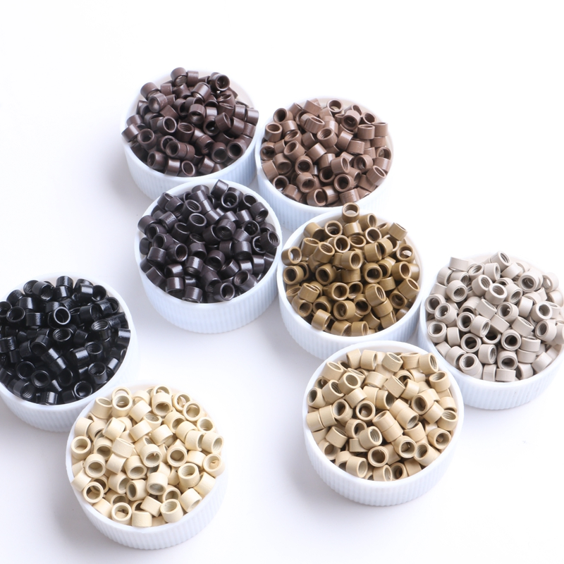 Микро-кольца для наращивания волос с винтом