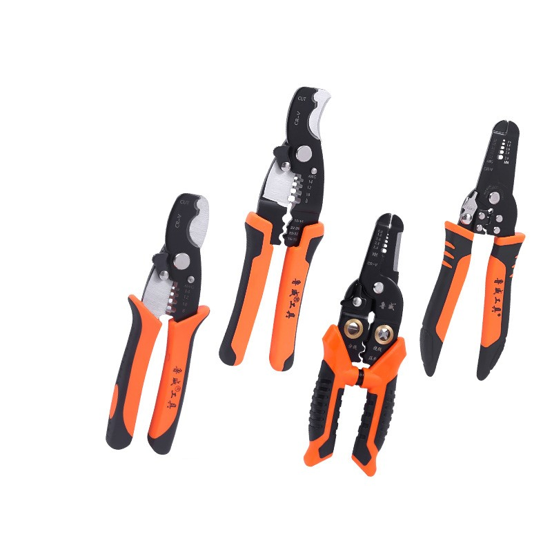 Cable Stripper Multi-Functional Electrical Pliers Pickling Crimping Pliers Wire Stripping Tool 7-Inch Decrustation Pliers