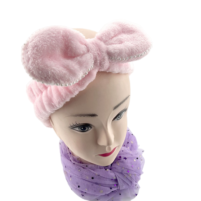 Fashion Soft Cosmetic Shower Elastic Headband SPA Cute Makeup Plush Hairband