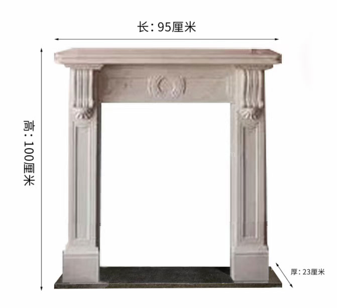 French Style Fireplace Surround White Marble Fireplace Surround