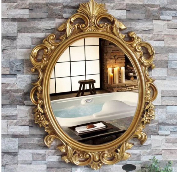 Wall Hanging Antique Classic Decoration Living Hotel Bath Room Make up Dressing Decorative Bathroom Mirror
