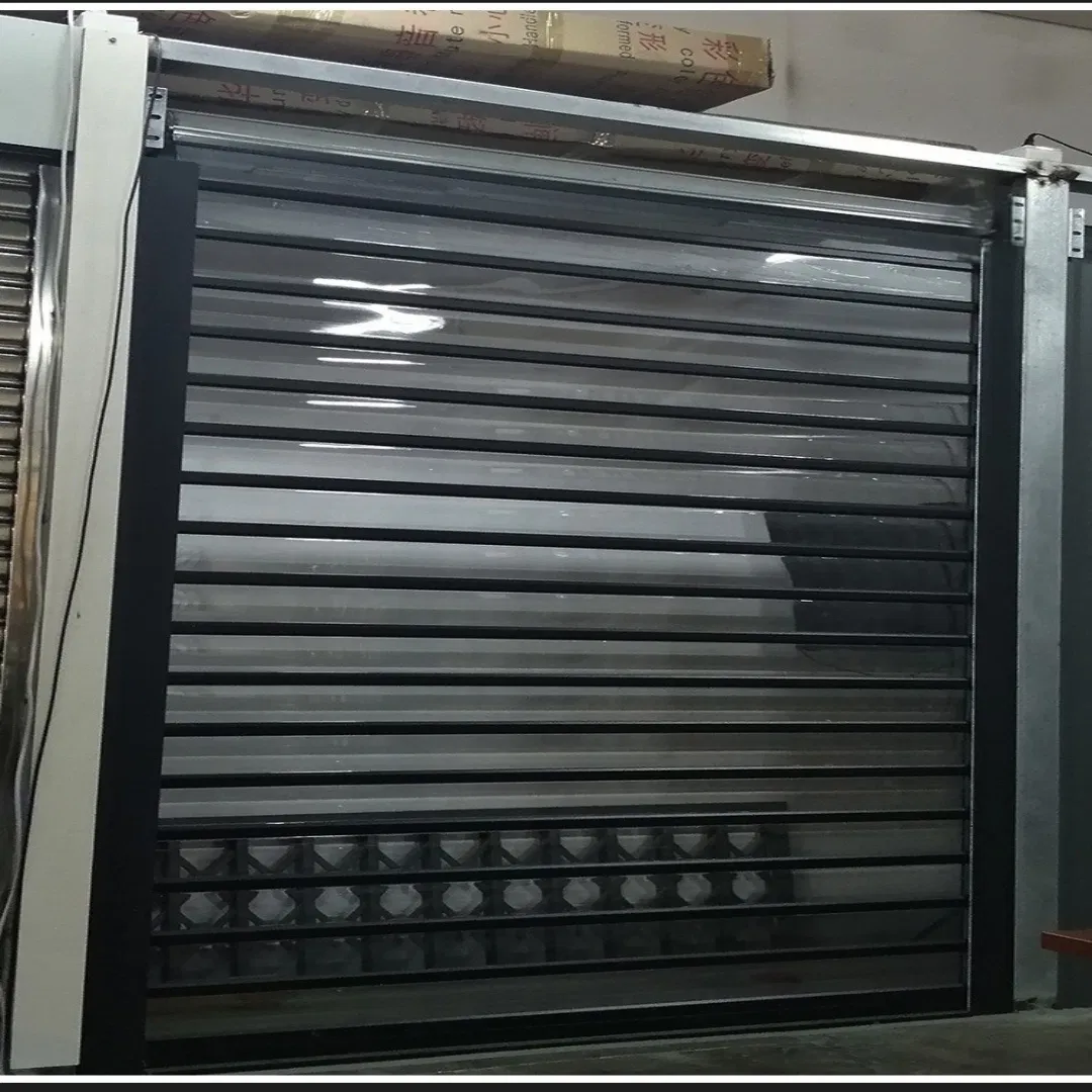 Automatic PVC Perspective Rolling Shutter Door with Manual or Automatic Control Option