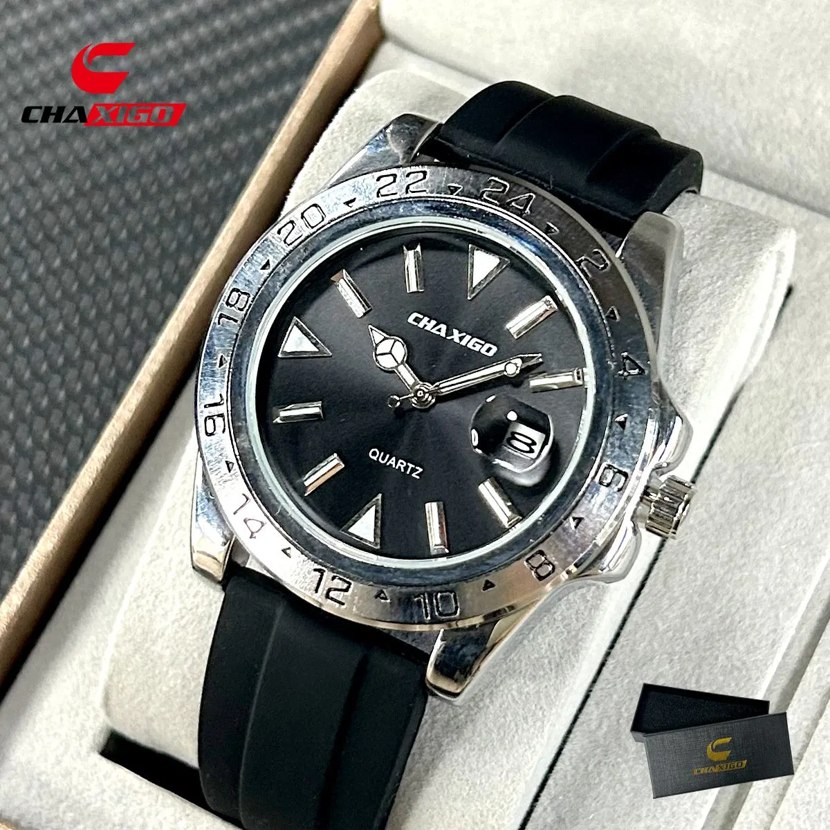 Fashion Waterproof Men's Watch Silicone Strap Sports Watch Luminous Casual Quartz Wristwatch