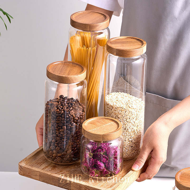 Storage Sealed Jar Glass Food Grade White Sugar Storage