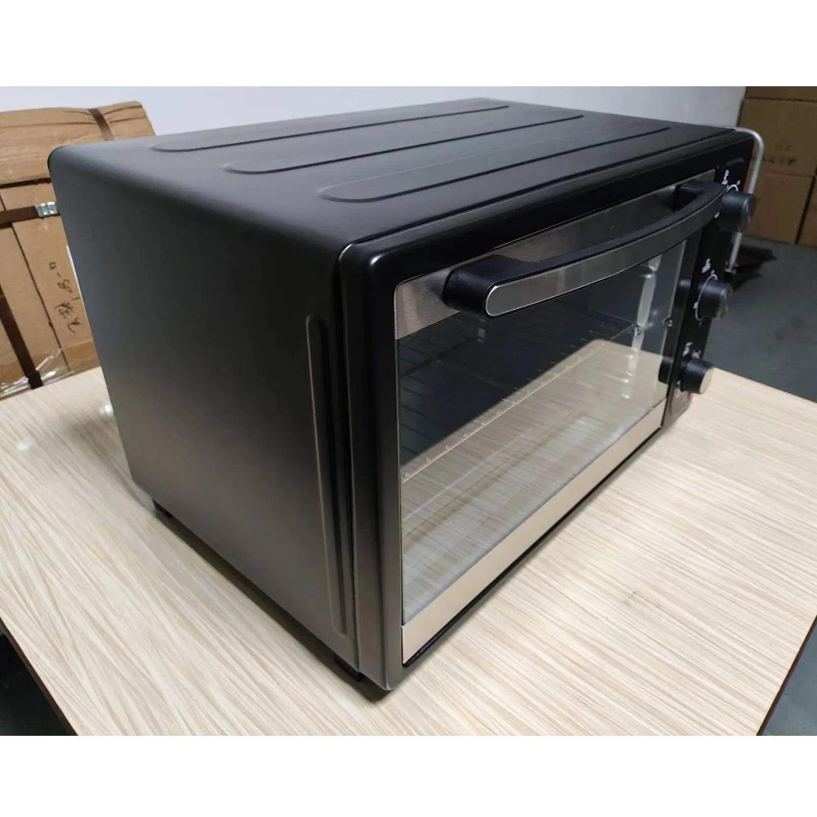 55L Professional Custom Black Electric Oven with Timer Smart Home Baking Electric Toaster Oven