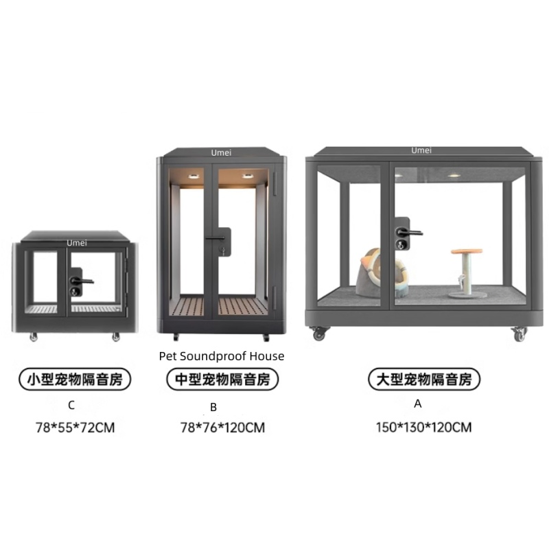 Luxury Soundproof Pet Booth for Silent Dog Home Office Pod