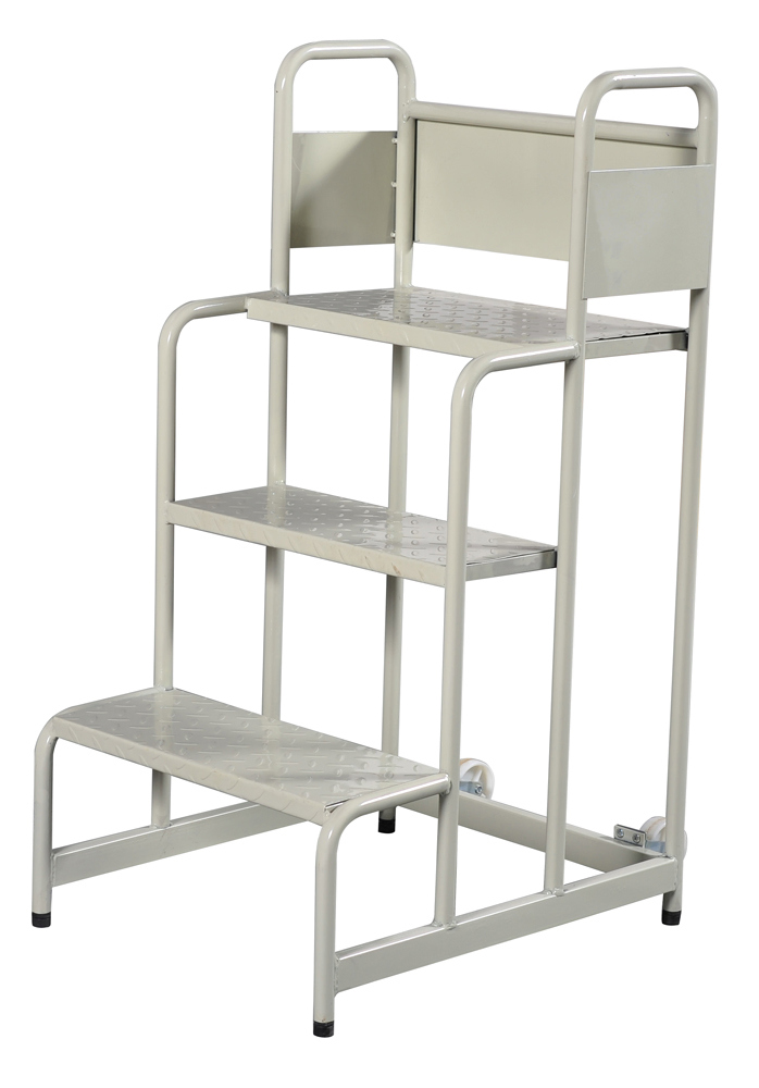 Warehouse Heavy Duty Carrying Platform Loading Step Ladder Trolley