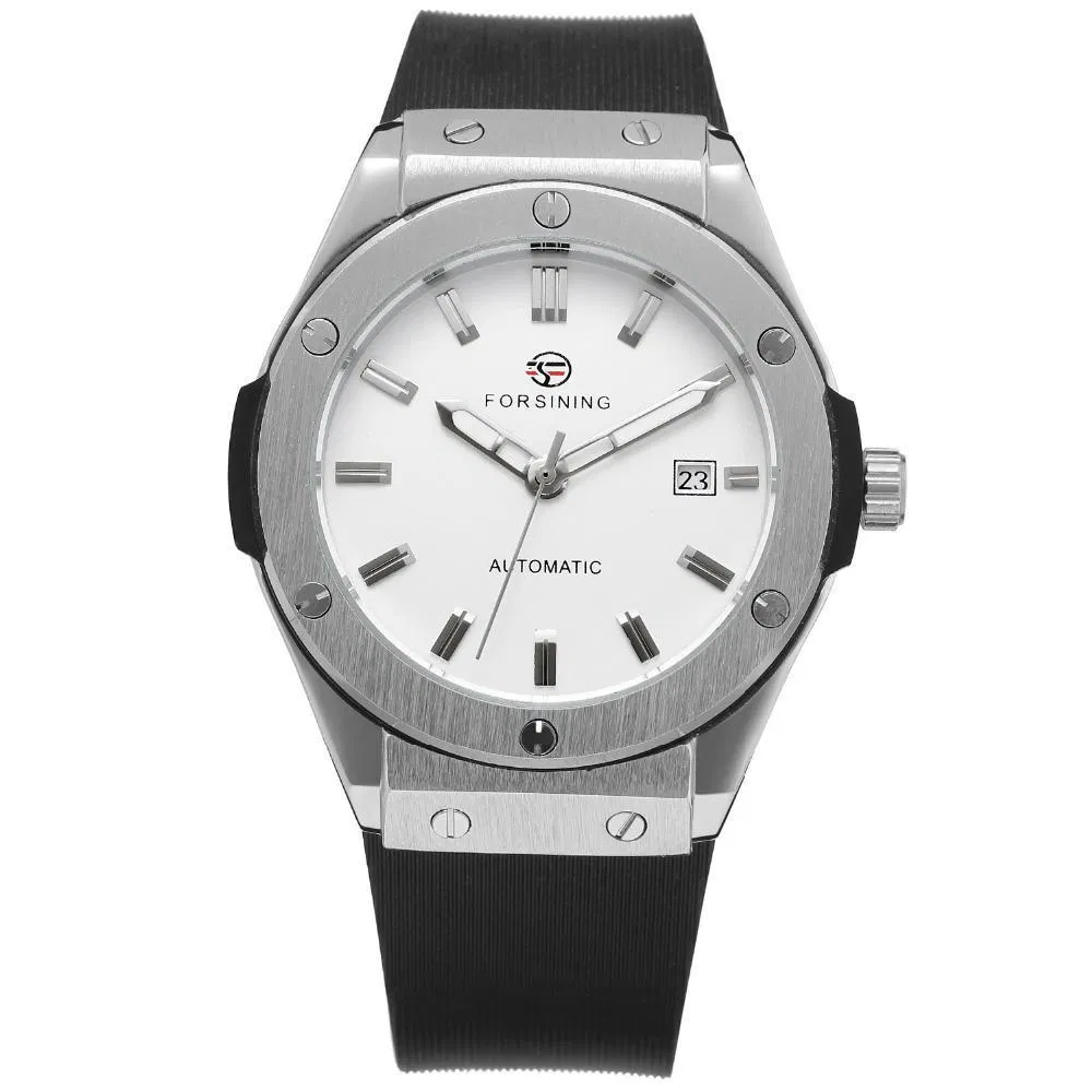 Hot-Selling Brand Forsining Silicone Band Fashion Casual Men's Sports Full-Automatic Mechanical Watch