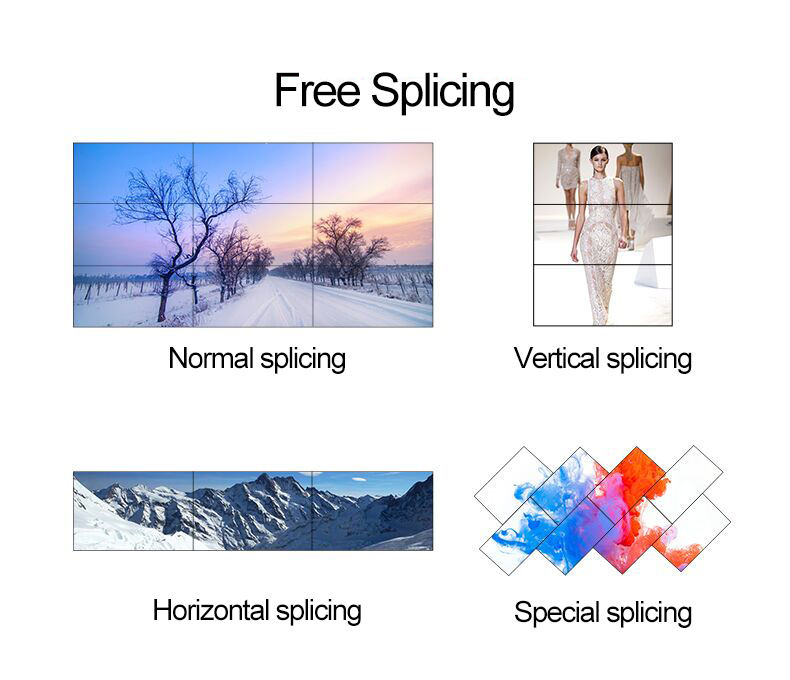 Customized High Quality 55 Inch 3.5mm Super Narrow Bezel LCD Video Wall