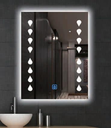 Зеркало с LED-подсветкой для ванной 1500x700 мм