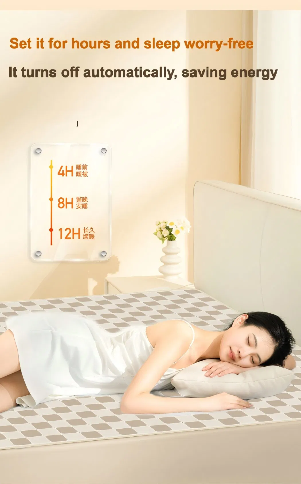 Factory Price Mattress Heater Wholesale Electric Blanket Anti-Static Luxury Heated Throw Electric Heating Blanket for Winter