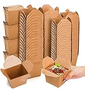 Microwaveable Kraft Brown Lunch Boxes to Go Container Take out Food Container for Restaurant Catering and Party