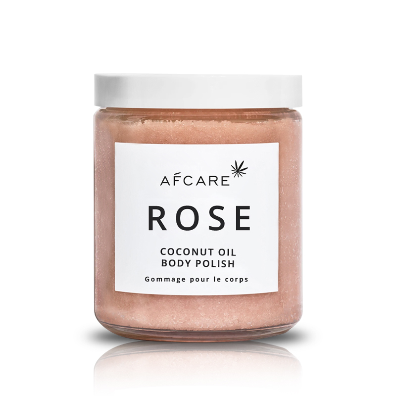 Rose Coconut Oil Body Scrub Polish Exfoliating Whitening Moisturizing