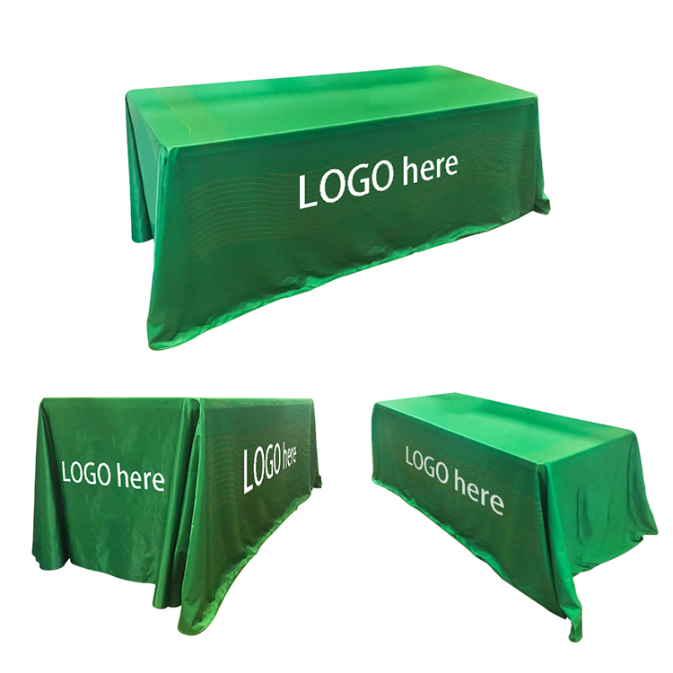 4/6/8FT Counter Tablecloth Outdoor Table Cover Branded Custom Polyester Table Banner for Event