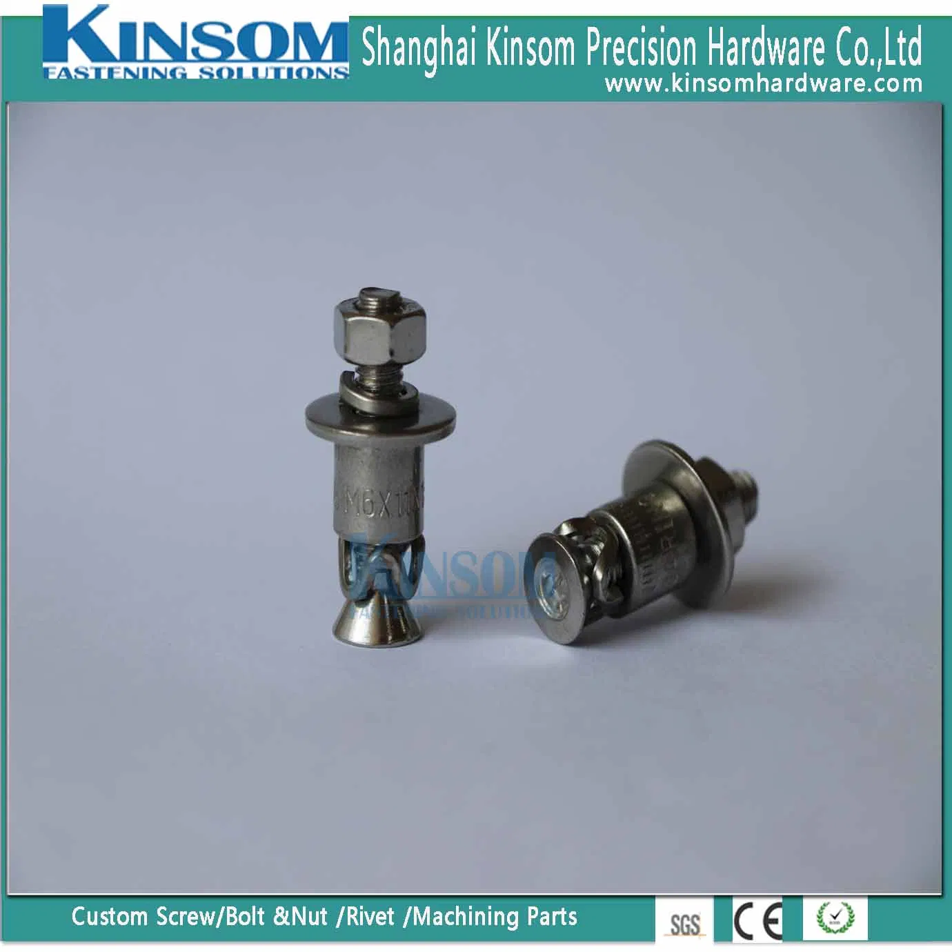 Expansion Anchor Countersunk Bolt and Hexagon Nut M6 M8 with Stainlesss Steel 304 316