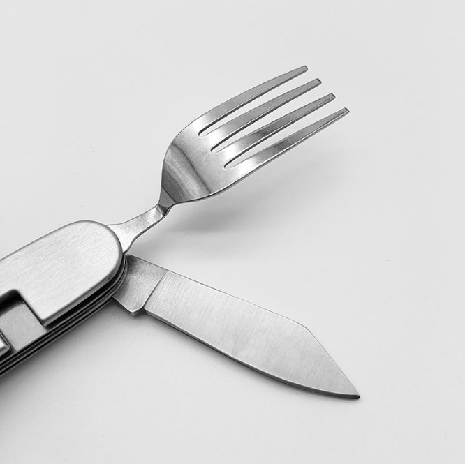 Camping Cutlery Picnic Multi Tool Foldable Outdoor Camping Fork Spoon Knife