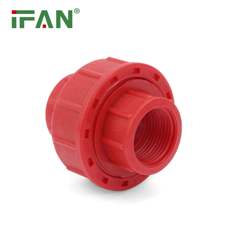 Ifan Free Sample Pph Pipes Fitting Red Color Pph Union 1/2"-1" Pph Fitting